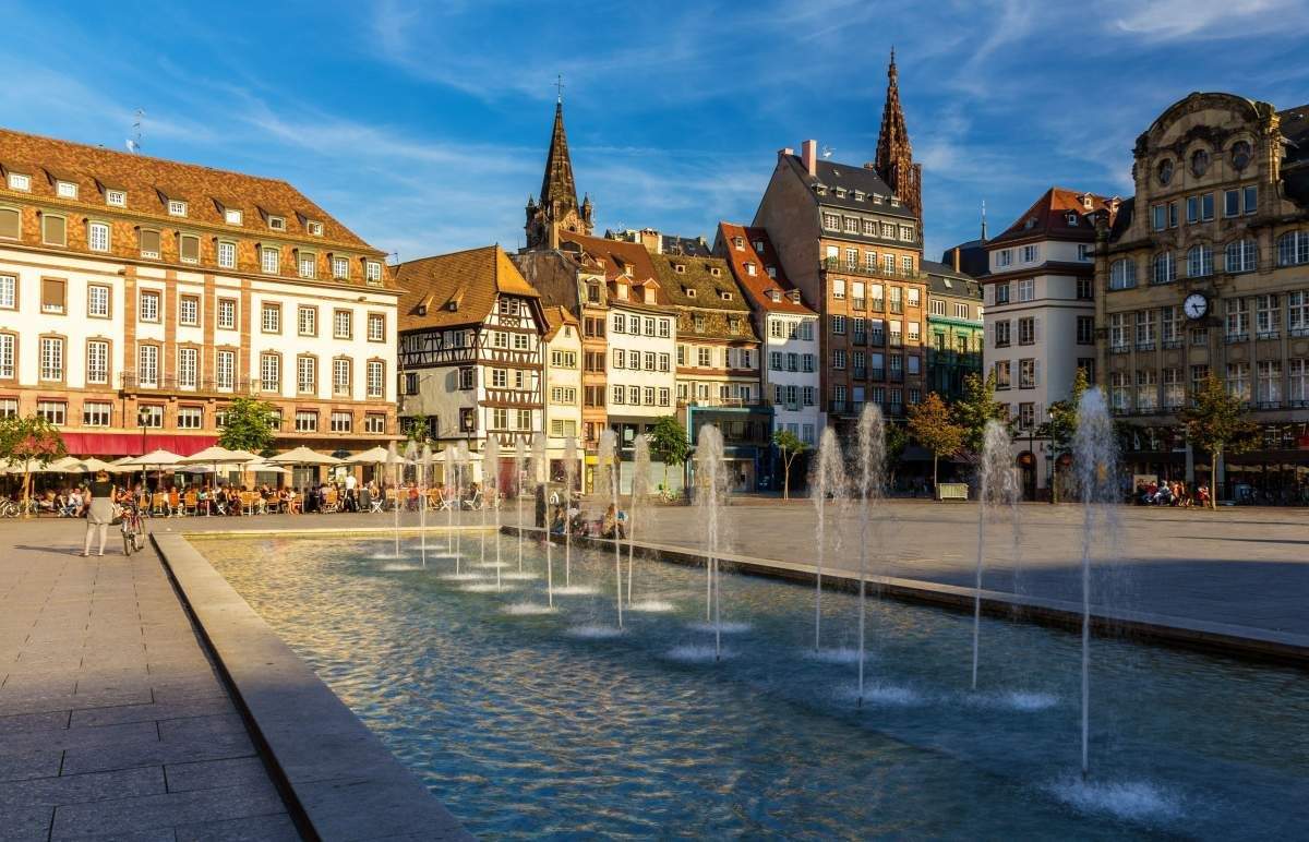 Strasbourg, Place Kléber, à seulement une vingtaine de kilomètres d'Obernai